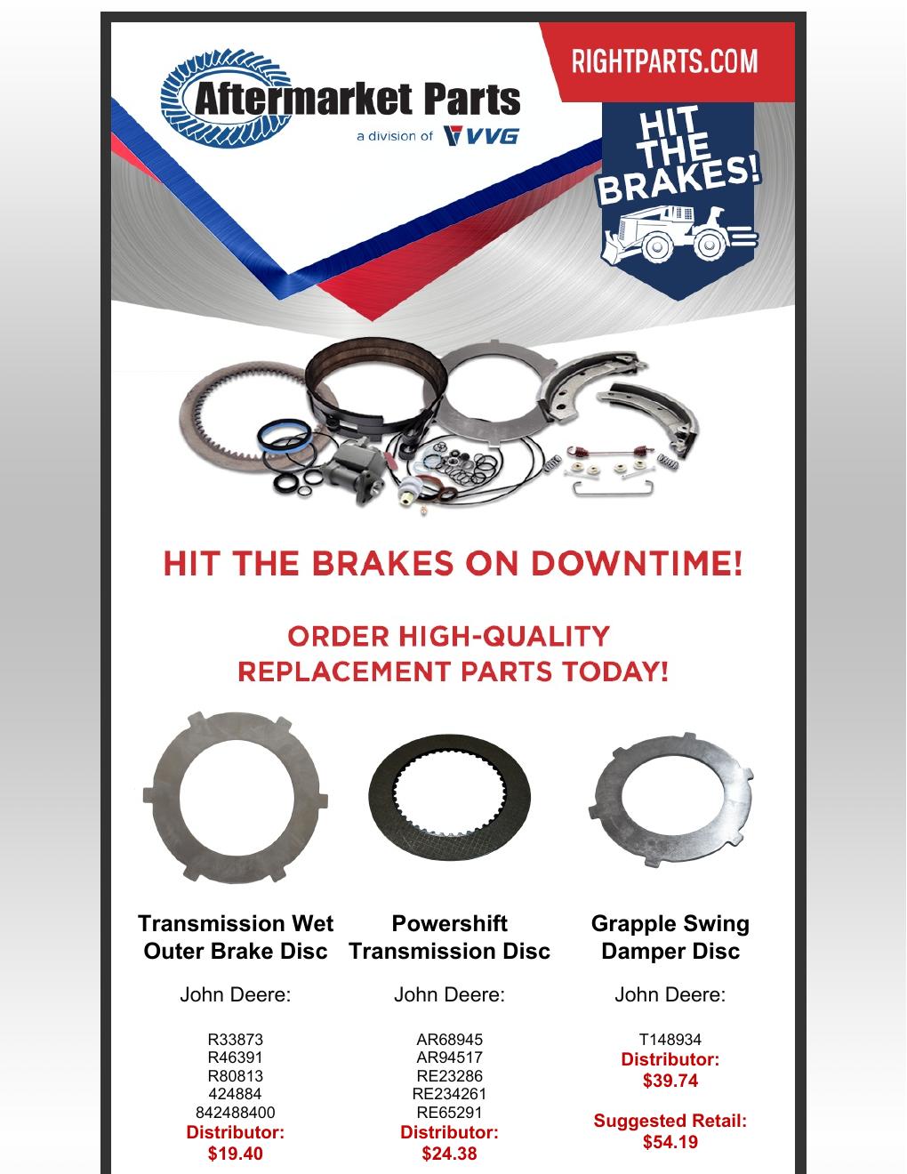 Aftermarket parts brake campaign flyer