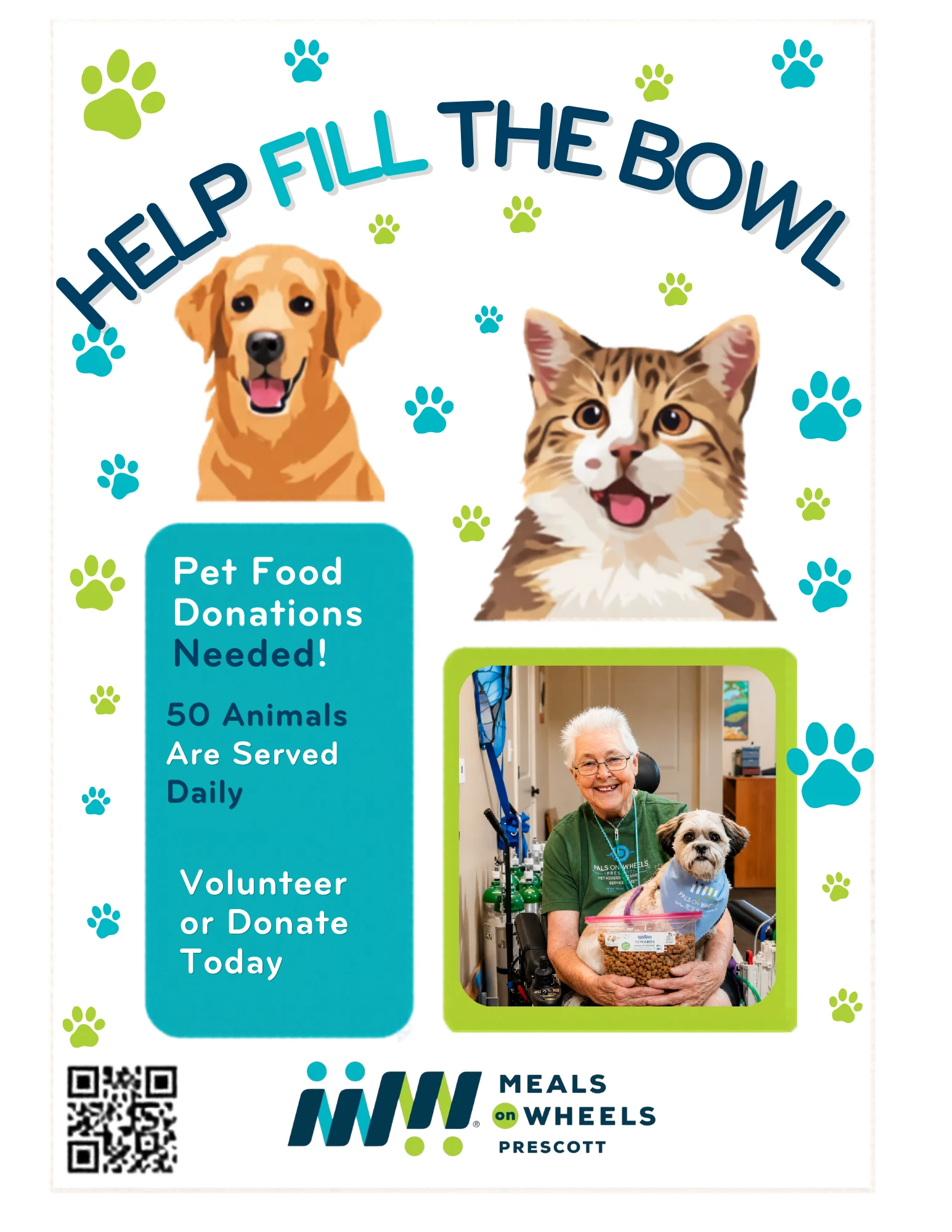 AniMeals program campaign design for Prescott Meals on Wheels